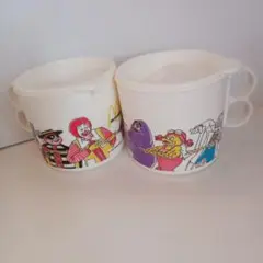 マクドナルド キャラクタープラマグカップ 2個セット　昭和レトロ