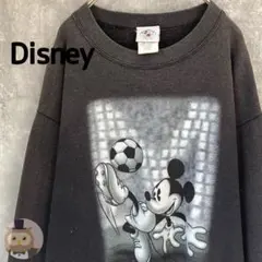 【USA製】Disney ミッキーマウス サッカー トレーナー スウェット 古着