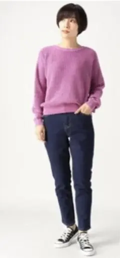 SM2blue ストレッチデニムテーパードパンツ