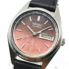SEIKO 세이코 여성 시계 쿼츠 데이 데이트 와인 레드 가동