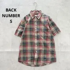 BACK NUMBER バックナンバー　チェック　半袖　ネルシャツ　【S】 開襟のサムネイル