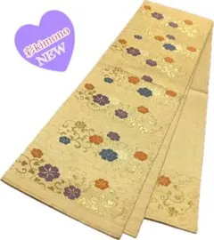 《12B05》袋帯 六通 ゴールド 茶ベージュ 402cm ＼初心者応援価格／