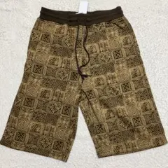 タグ付き　パープルアンドイエロー　ハーフパンツ　Lのサムネイル
