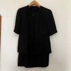ブラックスカートスーツ ショートスリーブジャケット