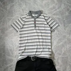 archive polo shirt s/s fade striped y2k