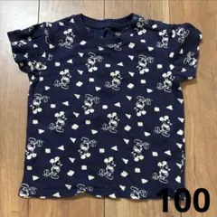 3枚300円ミッキー柄 ネイビー Tシャツ