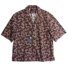 新品 LARDINI ラルディーニ ボタニカル柄 オープンカラーシャツ Mのサムネイル
