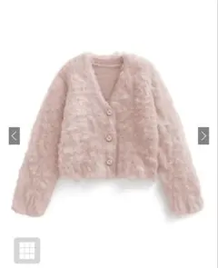 ＧＲＬシャギーニットショート丈カーデan1696