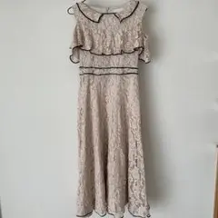 An mille アンミール　総レース　レースショルダーカットワンピース