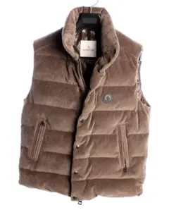 モンクレール コーデュロイ ダウンベスト　ブラウン　MONCLER