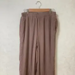earth music&ecology ブラウン ウエストゴム パンツ Fサイズ