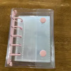 シール帳 m5 はがせる ピンク バインダー 男女兼用 コンパクト クリア手帳