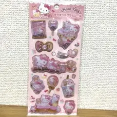正規品　サンリオ　キラキラカプセルシール　キティ