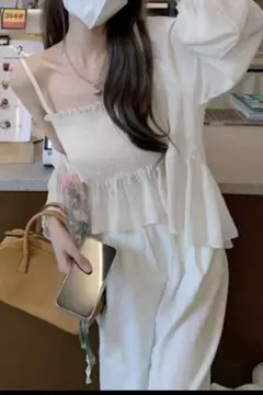 グレイル　シアーリボンカーディガンセットアップ