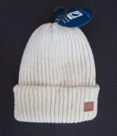 リブ編　ニット帽　ベージュ　男女兼用　未使用