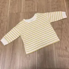 ボーダー長袖Tシャツ【80サイズ】ロンTユニクロエアリズムAIRism