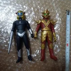 昭和レトロ 光戦隊マスクマン 地底王子イガム 地底忍フーミン ソフビ