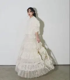 andrea&co.】ベルテッドレーススカートセットアップ - メルカリ