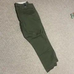 ユニクロUNIQLOの未使用オリーブ色ワークパンツ 76cmデニムその④