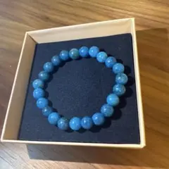 青色天然石ビーズブレスレット