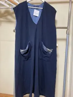 ドラッグストアーズ 紺色ジャンパーワンピースＦ新品タグ付き