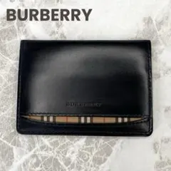 ✨美品✨ BURBBERY カードケース ノバチェック 名刺入れ ブラック