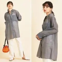 BEAUTY＆YOUTH ユナイテッドアローズ シアーシャツ ギンガムチェックのサムネイル
