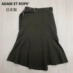 ◆ ADAM ET ROPE' コーデュロイ アシメスカート ウエストベルト付き