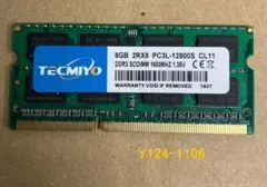 TECMIYO ノートPCメモリ 8GB 2Rx8 PC3L-12800S 1枚