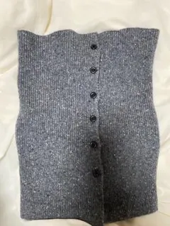 OHOTORO mixed tube knit チャコールグレー