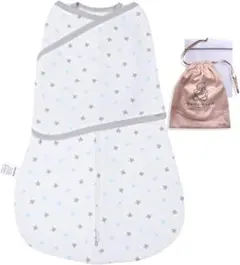 hirashinn スワドル 新生児用 おくるみ 100%天然コットン 出産祝い