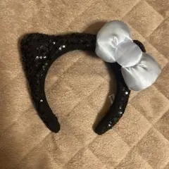 USJ キティ カチューシャ シルバーリボン