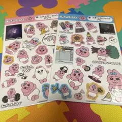 おぱんちゅうさぎ　ステッカーセット　ピンク&ブルー