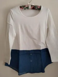 裾デニムの裏起毛インナー/aquagarage