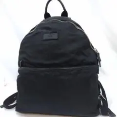 グッチ リュックサック レザー×ナイロン A4可 GG柄 黒