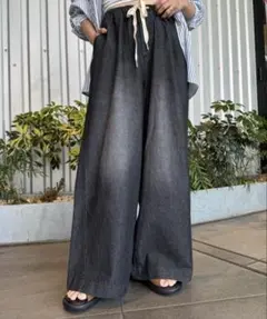 CIAOPANIC TYPY 低身長・高身長対応 柔らかワイドイージーパンツ