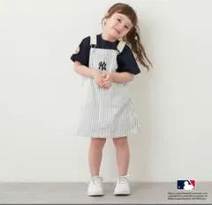 【美品】プティマイン サロペットスカート 80〜90サイズ MLB