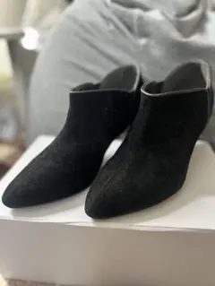 ✨️ブラックスエードブーティ6cmヒール～お値下交渉可能～
