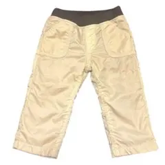 極美品　ミキハウス　ベージュ ナイロンパンツ ゴムウエスト　裏起毛　80