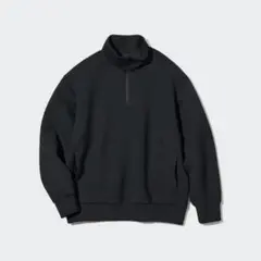 UNIQLO　ウルトラストレッチドライスウェットハーフジッププルオーバー　黒