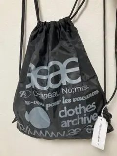 限定【新品・未使用】AEAE ドット柄 ドローストリングバッグ ブラックのサムネイル