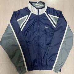 NIKE ナイキ ナイロンジャケット バックロゴ ネイビー M