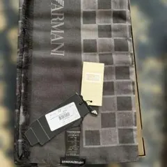 EMPORIO ARMANI グレー ストール　毛70%絹30% 新品