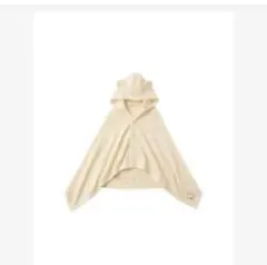 ファミリア　フリースフード付きポンチョ（クリーム・黄色）