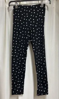 ユニクロ　UNIQLO キッズ　水玉模様　レギンス 黒　150