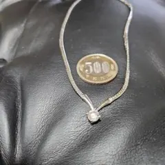 シルバーメッキ　キュービックジルコニアネックレス　ユーズド