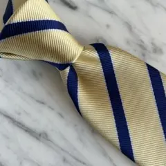 【新品】イエロー×ブルー×シルバーレジメンストライプ