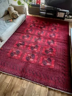 トライバルラグ　ヴィンテージラグ　トルクメン　エルサリ　プリミティブアート　美品