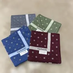 新品メンズ　Guy Laroche ハンカチセット 4色セットのサムネイル