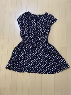 チュニックL ウエストゴムシャーリング　フレンチ袖、重ね着もok